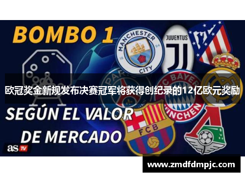 欧冠奖金新规发布决赛冠军将获得创纪录的12亿欧元奖励